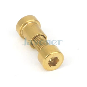 M5x16mm Golden GR5 Titanium Screw Bolt & Cap Nut For Bike Carbon Fibe Handlebar - Picture 1 of 4
