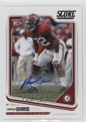 2018 Score Rookies Signatures Rashaan Evans #345 Rookie Auto RC - Image 1 of 2