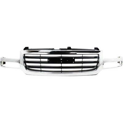 Grille Assembly For 2003-06 GMC Sierra 1500 2003-04 Sierra 2500 Old Body Chrome - Image 1 of 4