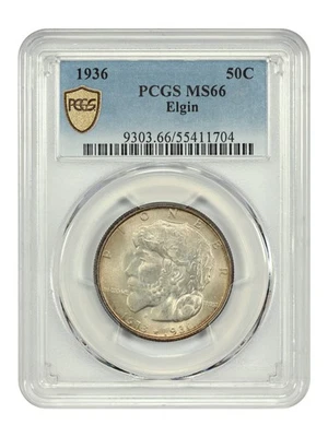 1936 50C Elgin PCGS MS66 - Classic Silver Commemorative - Image 1 of 4