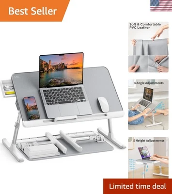 Escritorio portátil compacto con cajón de almacenamiento - Ideal para oficinas en el hogar Foto 1 de 4