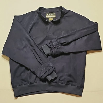Zero Restriction Jacket Mens Large Navy Pullover Golf Outerwear 1/4 snap Wind - Image 1 of 4