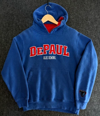 De Colección DePaul University Azul Demonios Sudadera con Capucha Para Hombres XS Se Ajusta a M Ropa de Calle Foto 1 de 4