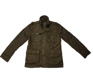 Gap Canvas Utility Military Jacket Full Zip Cowlneck Green Men Size M - Picture 1 of 14