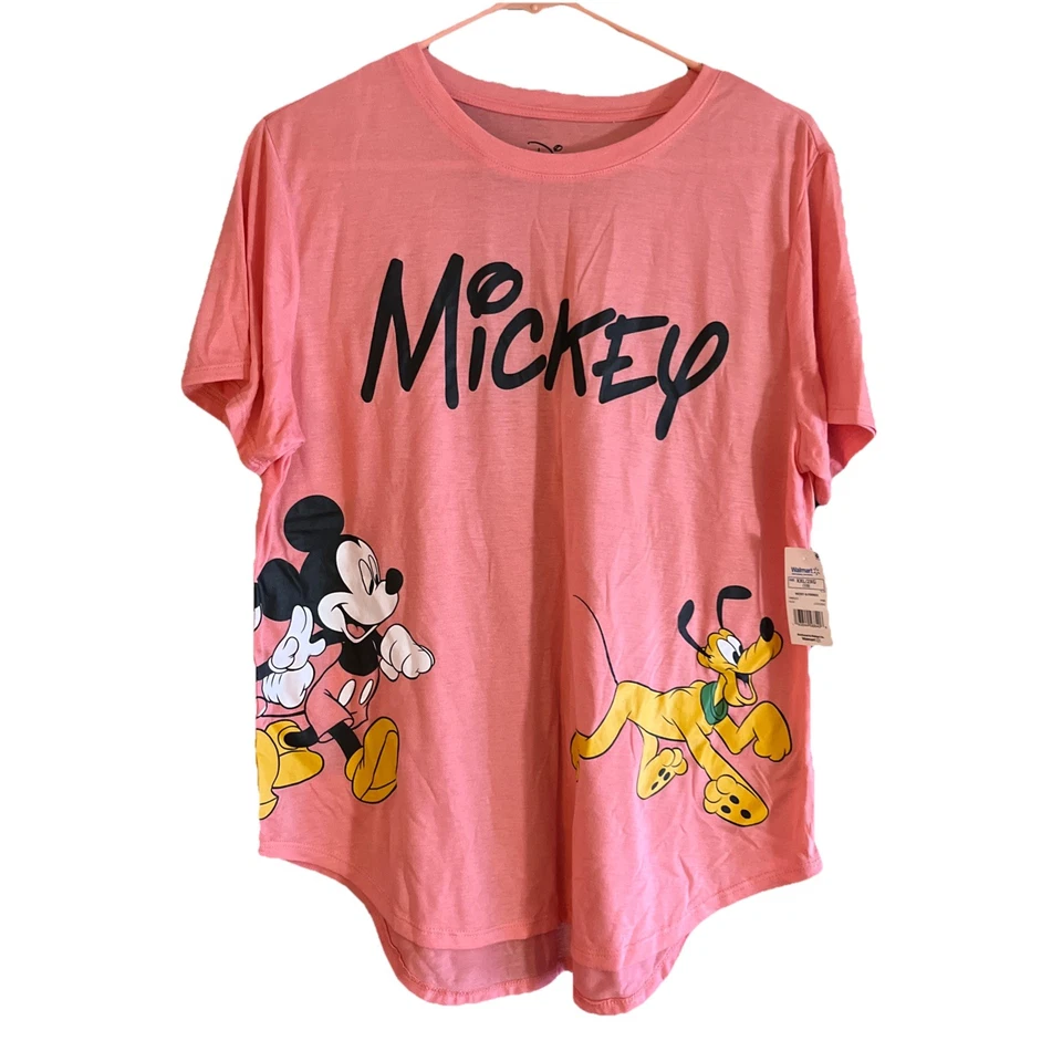 Camisa Disney Mickey Mouse Mujer Junior Talla 2XL NUEVA CON Etiquetas Rosa Foto 1 de 4