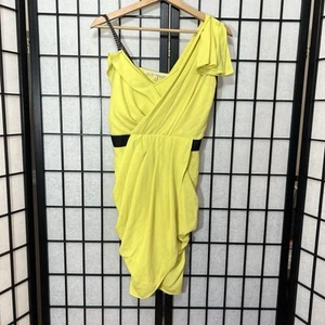 RACHEL Rachel Roy Elegant Yellow One-Shoulder Mini Dress Size 2 - Picture 1 of 13