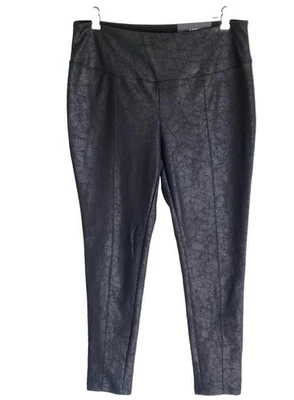 NWT Apt 9 Leggings Pants Ponte Black Snakeskin Pull On Tummy Shaping Slim Sz XL - Image 1 of 4