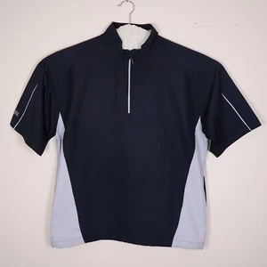 Camisa de lluvia de golf grande Ping para hombre negra gris manga corta 1/4 cremallera bolsillo - Imagen 1 de 18