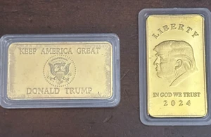 Barra de oro Donald Trump 2024 Liberty Keep America Great - Imagen 1 de 3