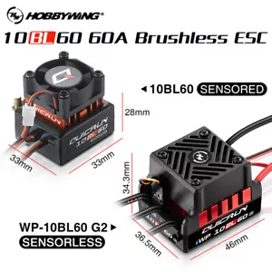 Hobbywing QUICRUN 10BL60 ESC Sensored Brushless 60A ESC for 1/10 RC Car - Picture 1 of 15