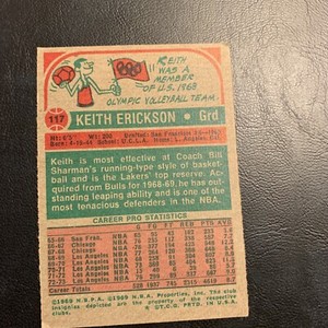 B33 1973/74 #117 Keith Erickson Los Angeles Lakers￼