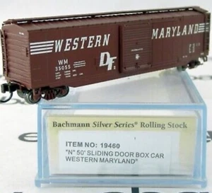 NEW - Bachmann N Scale 50' Sliding Door Box Car "Western Maryland" - BAC 19460 - Picture 1 of 2