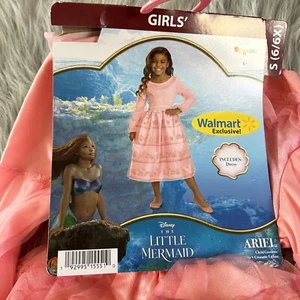 Disney The Little Mermaid Ariel Pink Dress Girls Size Small Halloween Costume - Picture 1 of 5