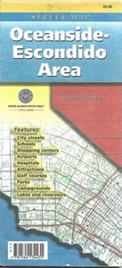 1998 ACSC Road Map OCEANSIDE ESCONDIDO California San Diego County Fallbrook - Picture 1 of 4