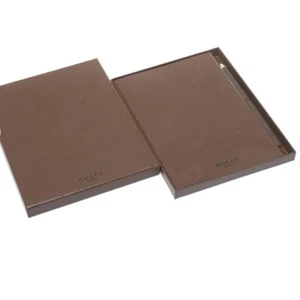 NEW Designer GUCCI Guccissima Journal Notebook + Pencil Brown SET Limited Edtion - Picture 1 of 8