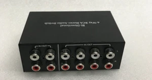 RCA Stereo Audio Switch 4-Way Bi-Directional L/R Sound Channel Audio Switch - Picture 1 of 3