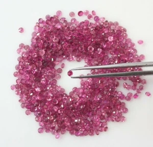 AAA Natürlich Rosa Turmalin 1.5mm Runde Form Facettiert Cut Lose Edelstein 100 - Bild 1 von 5