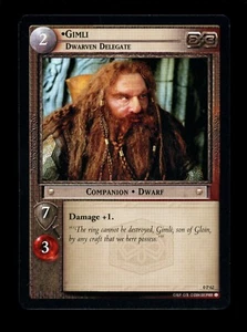 LOTR Lord of the Rings TCG 2004 Online Promo 0P62 Gimli, Dwarven Delegate - Picture 1 of 2