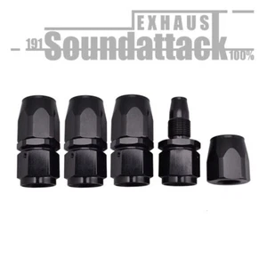 Dash4, AN4 Alu Fitting gerade , Schlauch Klemmverbinder Schwarz, 7/16 - 20 UNF - Bild 1 von 2