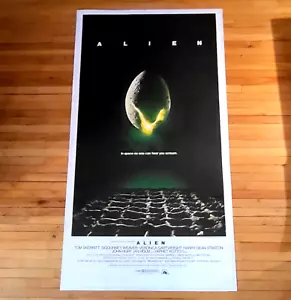 Alien (1979) Locandina originale film 3 fogli 41x75" Sigourney Weaver supporto lino - Foto 1 di 4