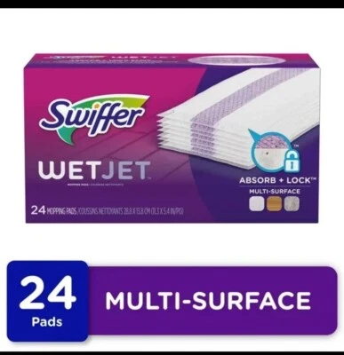 Swiffer WetJet refil de almofada de limpeza de piso multi-superfície, contagem de 24, aroma fresco - Imagem 1 de 3
