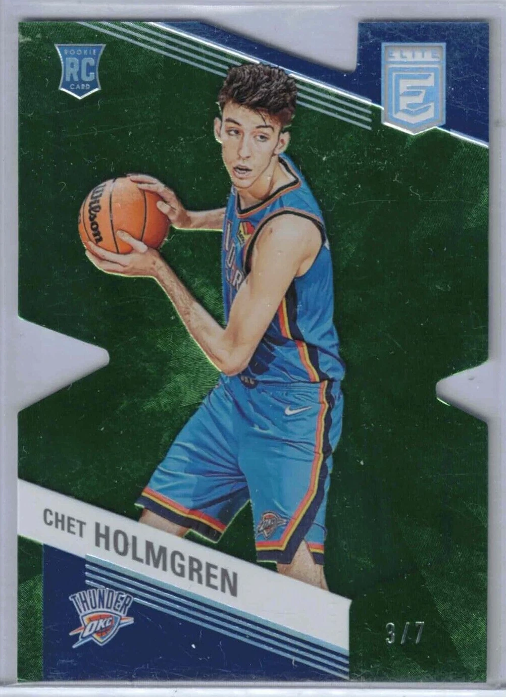 22-23 Donruss Elite Chet Holmgren Green Die-Cut Status RC /7