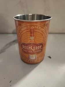 Deep Eddy Ruby Red Grapefruit Vodka Orange Tin Cup Pinup Girl Retro Bar Tin Can - Picture 1 of 12