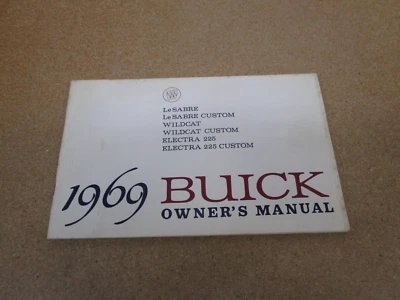 Buick LeSabre Wildcat Electra 225 1969 manual del propietario guía original Foto 1 de 4