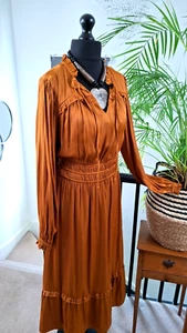 LOVE & ... Ladies Satin dress Bohemian Long PLUS size 16 18 XL Races wedding - Picture 1 of 10