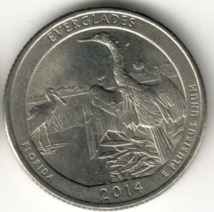 USA - 2014P - Washington ¼ Dollar - Everglades - Low Mintage - #8977 - Picture 1 of 2