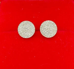 DEAL! 0.25 CTW NATURAL ROUND DIAMOND CLUSTER STUDS EARRING IN 10K GOLD 8.80MM - Picture 1 of 12
