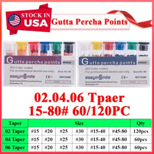 Dental Endo Gutta Percha Points Endodontic Obturation 02.04.06 Taper Easyinsmile - Picture 1 of 23