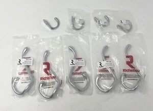 Richelieu Metal Coat Wall Hook Nickel 6513140 6506140 9 Hooks Set Lot - Picture 1 of 5