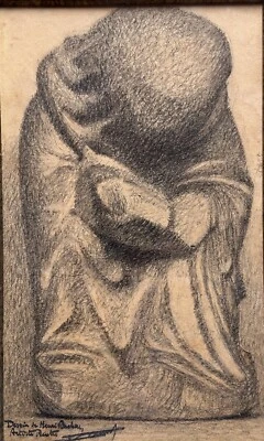 Ancien dessin  portrait étude portrait figure HENRI RACHOU TOULOUSE LAUTREC 1900 - Photo 1/4