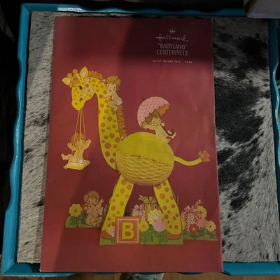 Centro de mesa vintage Hallmark Babyland Baby Shower decoración de fiesta Foto 1 de 3