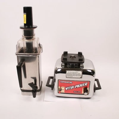 Vita-Mix Mezclador Maxi-4000 Acero Inoxidable Licuadora Comercial Procesador Exprimidor EE. UU. Funciona Foto 1 de 4