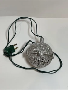 Bola de PÁJARO CANTANDO NAVIDAD de colección adorno plateado electrónico FUNCIONANDO - Imagen 1 de 7