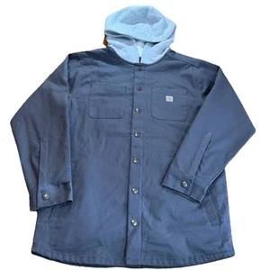 Carhartt Boys Canvas Fleece Jacket Size Large (14/16) Plaid Interior - Picture 1 of 9
