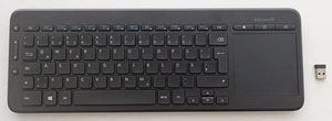 Microsoft All-in-One Media Keyboard Deutsch Wireless mit USB-Dongle u. Batterien - Afbeelding 1 van 3
