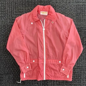 Vintage 80s 4 Seasons By White Stag Womens Windbreaker Pink Full Zip Nylon Korea - Picture 1 of 11