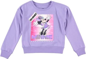 Minnie Mouse Girls Sweatshirt -Jumbo Print and Embroidery Minnie Mouse... - Picture 1 of 25