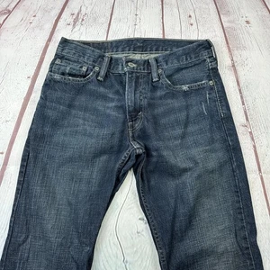 Pantalones de mezclilla Levis 514 para hombre 30x32 lavado oscuro pierna recta azul tiro medio - Imagen 1 de 12