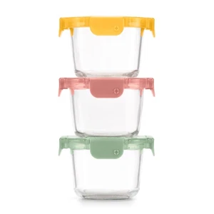 Color Lock 2 Cup 6PC, 3 Pack Glass Meal Prep Sets Leak-Proof Glass Food Stora... - Bild 1 von 7