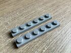 2 x LEGO Vintage plate Light Gray Plate 1 x 6 solid studs underneath 3666 N3 B28