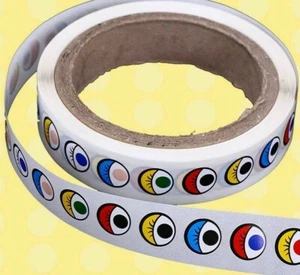 Eye Nose Mouth Stickers Paper Roll Kids Craft DIY Scrapbooking 1000pcs / 1 Roll - Picture 1 of 18