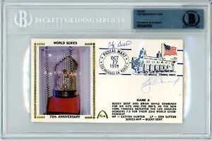 Yogi Berra / Bucky Dent Signed Gateway FDC 1978 World Series - Beckett BAS - Picture 1 of 1