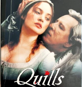 2000 Quills Vintage VHS Historical Drama Geoffrey Rush Winslet Caine Phoenix - Picture 1 of 2