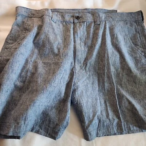 Neu mit Etikett St Johns Bay Herrenshorts vorne flach Gr. 44 marineblau Leinen elegant oder lässig - Bild 1 von 3