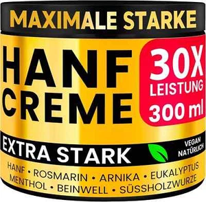 HANF CREME EXTRA STARK 300ml | Gelenk & Muskel Premium Ultra Konzentrierte Natur - Bild 1 von 4