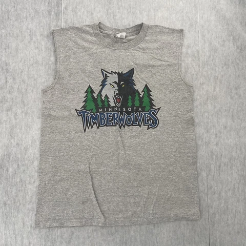 Minnesota Timberwolves Shirt Adult Large Gray Kevin Garnett #21 NBA Tank Muscle Cover